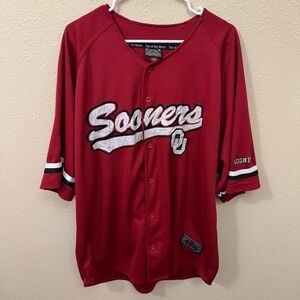 Oklahoma Sooners Mens Size Large NCAA Baseball Jersey Top of the World Playmaker